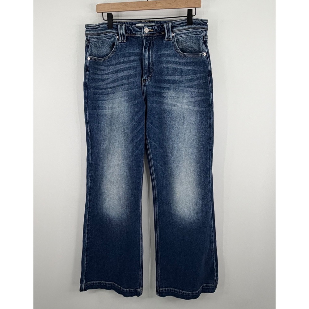 KanCan Wide Leg Jeans Women Size 13/30 Blue High Rise KC9289M